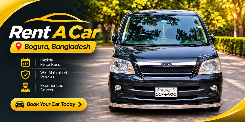 Toyota Noah in black, rent a car Bogura